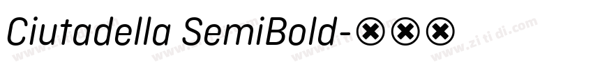 Ciutadella SemiBold字体转换